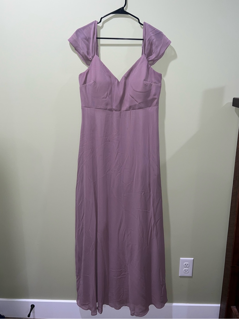 Birdy Grey Devin Chiffon Bridesmaid Dress in Dark Mauve